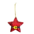 thumbnail image 2 of Christmas Star Decoration, Santa Belt Ornament, Festive Hanging Christmas Tree topper Star and Santa Belt Decor for Indoor Outdoor Holiday Decorating, 2 of 5