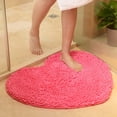 thumbnail image 1 of Alfombra de baño JAIJY, absorbente de chenilla rosa en forma de corazón, 40 x 50 cm, 1 of 5