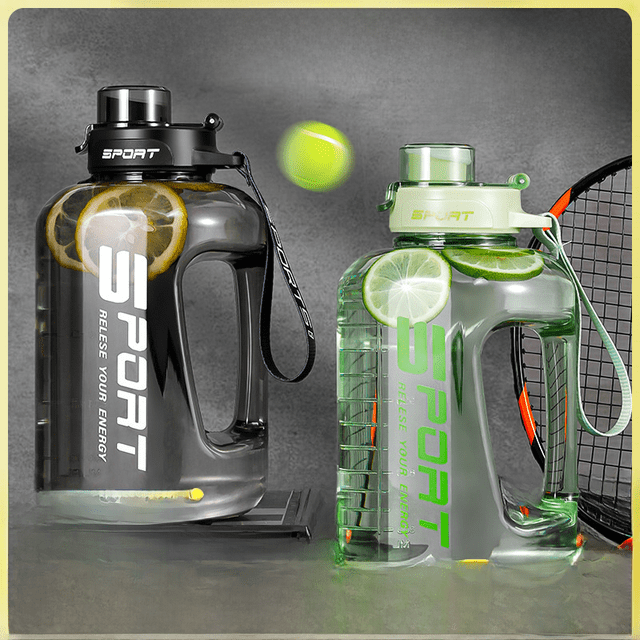 Vaso de agua de gran capacidad Ton Ton Barrel Fitness Sports Hervidor de agua Portátil Resistente a caídas Pajita de plástico de alta temperatura Vaso espacial