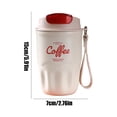 thumbnail image 3 of Insulated Travel Coffee Mugs, Leak Proof Coffee Travel Mug, Insulated Mug, Coffee Tumbler with Handle, Black 6X3 Inch Touch Read Temperature Display Stainless Steel Insulated, 3 of 6