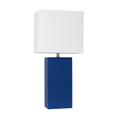 thumbnail image 1 of All The Rages, Inc. Lalia Home Lexington - Lámpara de mesita de noche con base de cuero, decoración moderna para el hogar, 1 of 1