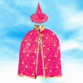 thumbnail image 2 of NordicNest Cloak For Kids Party Witch Cape Elegant Style Cape With Embossed Gold Design Ski Jackets Girls, 2 of 4