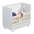 thumbnail image 2 of Yazoeia 1:12 Dollhouse Bed DIY Miniature Dollhouse Miniature Wooden Crib Baby Doll Cradle Bed for Dollhouse Room MY320-7339, 2 of 13