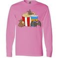 thumbnail image 3 of Inktastic Movie Loving Bats with Popcorn and Soda Long Sleeve T-Shirt, 3 of 5