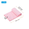 thumbnail image 2 of Toallas de golf Uxcell 20"x16" Tri Fold Patrón de waffle Toallas de fibra suave con clip D Rosa, 2 of 5