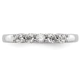 thumbnail image 4 of Solid 14K White Gold Five Stone Diamond Wedding Ring Band with CZ Cubic Zirconia Size 7.5, 4 of 8