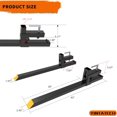 thumbnail image 2 of 1500Lbs Tractor Bucket Pallet Forks Loader Clamp On 43" Skid Steer Quick Attach, 2 of 7