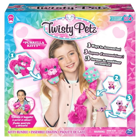 Twisty Petz - Twisty Petz, Series 4, Purrella Kitty Bundle with Cuddlez Plush and 2 Collectible
