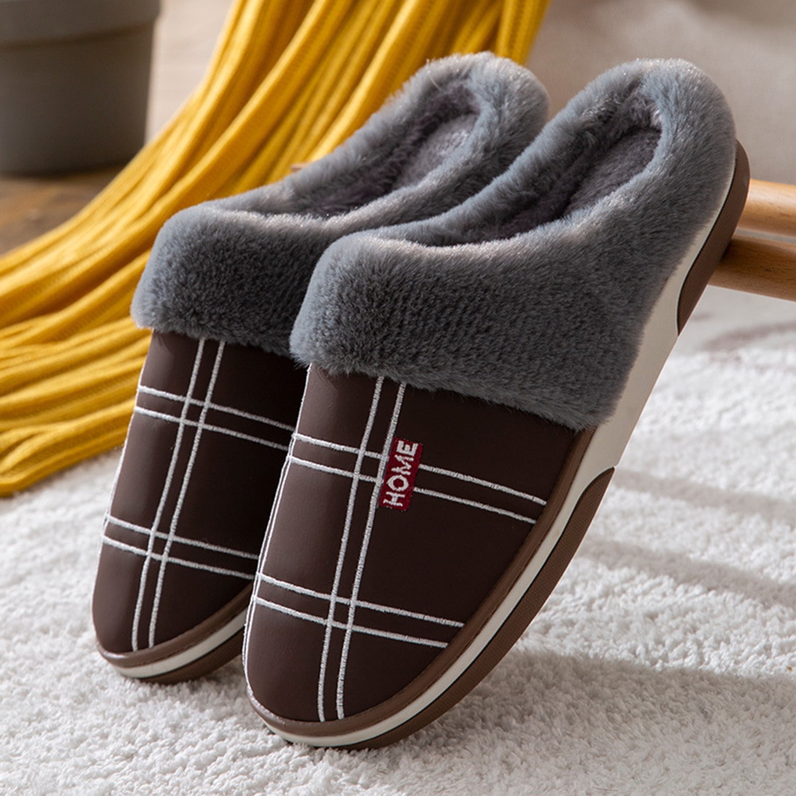 women Slippers For Men Round Toe Flats 