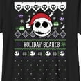 thumbnail image 2 of Boy's The Nightmare Before Christmas Holiday Scares Jack Face Graphic Tee Black Large, 2 of 5