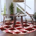 thumbnail image 3 of Round Rug 7Ft Washable Non-Slip, Red Geometric Moroccan Circle Area Rugs for Living Room Bedroom, Abstract Art Red Ombre Modern Indoor Floor Mats Carpet Runner for Home Decor Aesthetic, 3 of 8