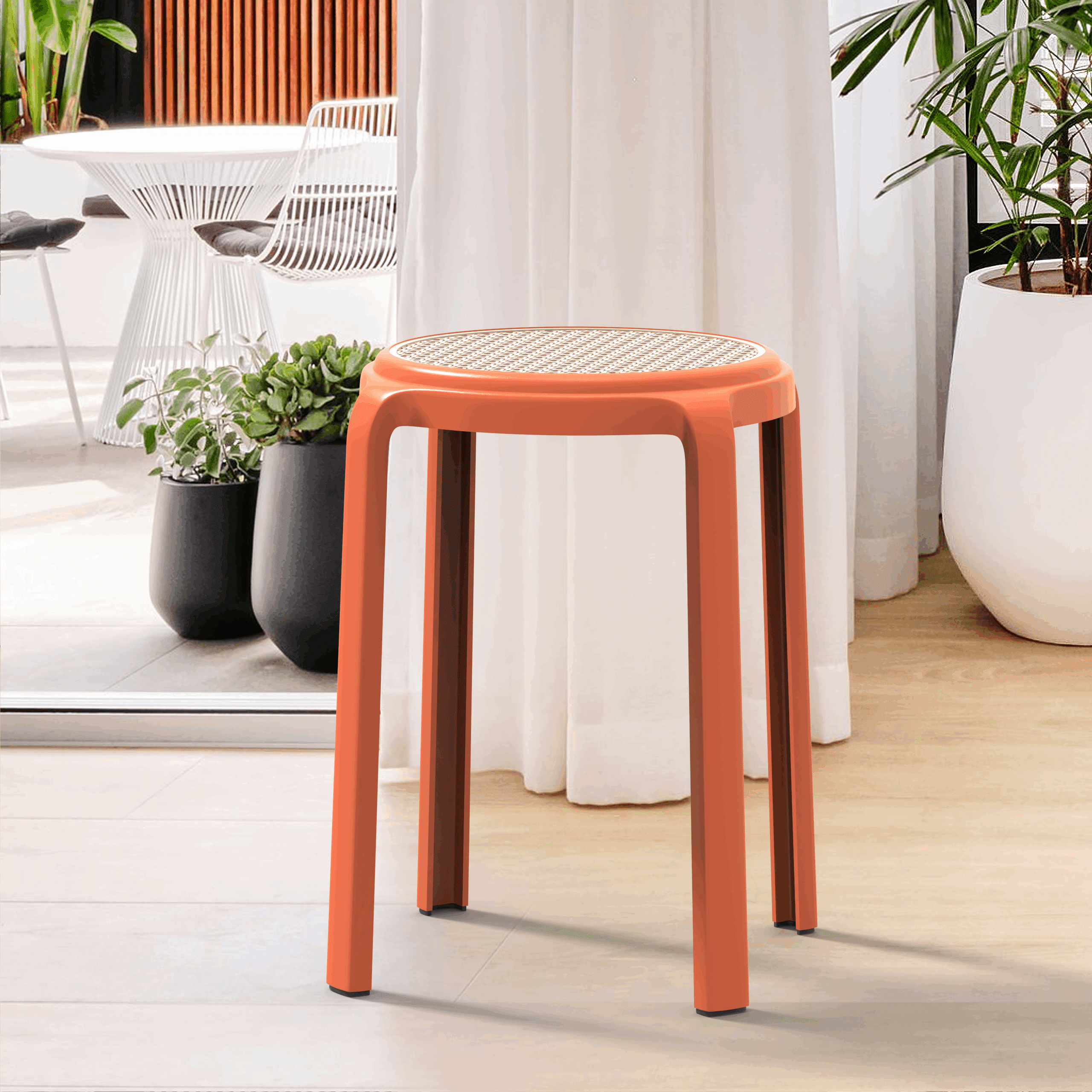 Plastic stools for living room discount