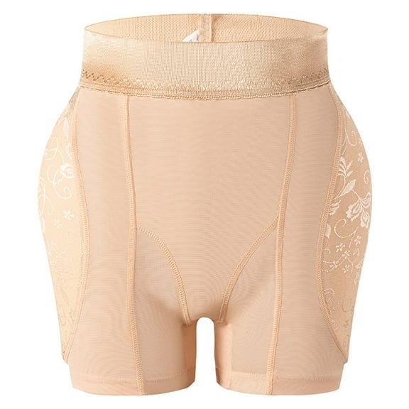 ZQUUVOU Padded Underwear for Women High Waist Butt Lifting Pants Plus Size Tummy Control Body Shaping Underwear Beige B