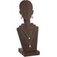 thumbnail image 1 of Soporte de joyería de madera portátil con forma de busto, organizador de collares y pendientes., 1 of 5