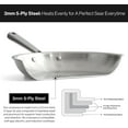 thumbnail image 3 of Misen 5-Ply Stainless Steel 8" Pan - Stainless Steel Pan for Searing & Sauteing - 5 Ply Stainless Steel Cookware for Durability & Even Heating - Stainless Steel Pans that Bring a Chef's Kitchen Home, 3 of 8