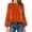 Orange women's long sleeve crop top a1, variant on Women's Long Sleeve Crop Top Round Neck Pleated Blouse Elegant Casual Basic Solid Vacation Fashion Tops, Orange L