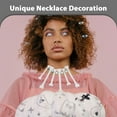 thumbnail image 3 of FRCOLOR Horror Necklace Bone Choker for Women in Transparent Color 1Set  Decoration Accessory, 3 of 8