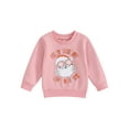 thumbnail image 1 of Fortune Chandail de Noël pour Fille 0-4 Ans Imprimé Père Noël Col Rond Joyeux Noël Pull d'Hiver, 1 of 8