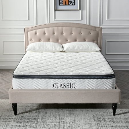 Modern Sleep Synergy Memory Foam and Innerspring Hybrid 9-Inch Pillow Top Mattress, Multiple (Best Bunk Bed Mattress)