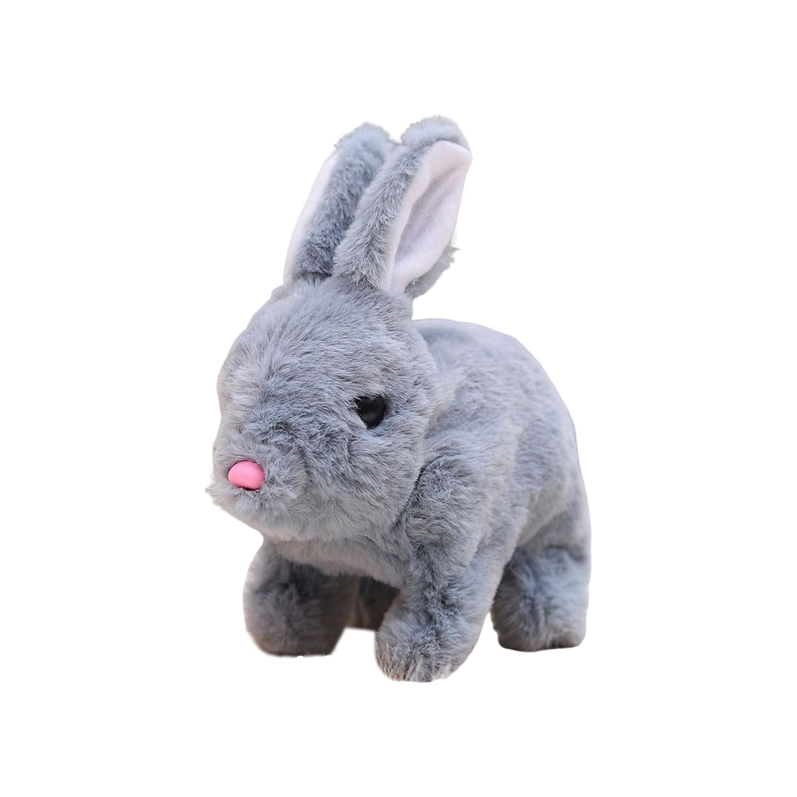 Jouet Lapin Interactif Réaliste – Peluche Électronique Qui Saute Et Émet Des Sons – Cadeau Pâques Anniversaire – Marron Clair