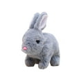 thumbnail image 2 of Interactive Rabbit Toy Stuffed Animal Lovely for Birthday Gifts Party Favors gray, 2 of 10
