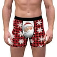 thumbnail image 2 of TAIAOJING Christmas Underwear for Men Mens Flat Slim Long Breathable Print Pants Casual Sports Boxers Underpants, 2 of 6