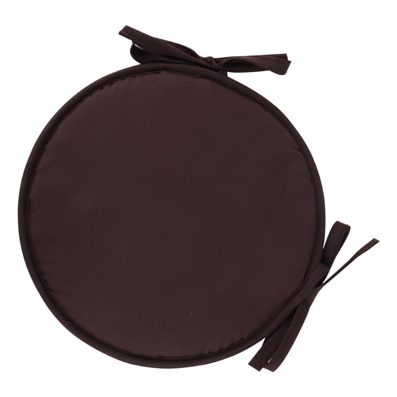 Healifty 1Pc Round Shape Seat Cushion Coffee Color for Home Chair Sponge Pad with Strap