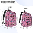 thumbnail image 3 of Lsque Colorful Cute French Bulldog Pattern Canvas Daypack, Durable Backpack, High-quality Versatile Backpack,Vintage Compact Backpack-Medium, 3 of 6