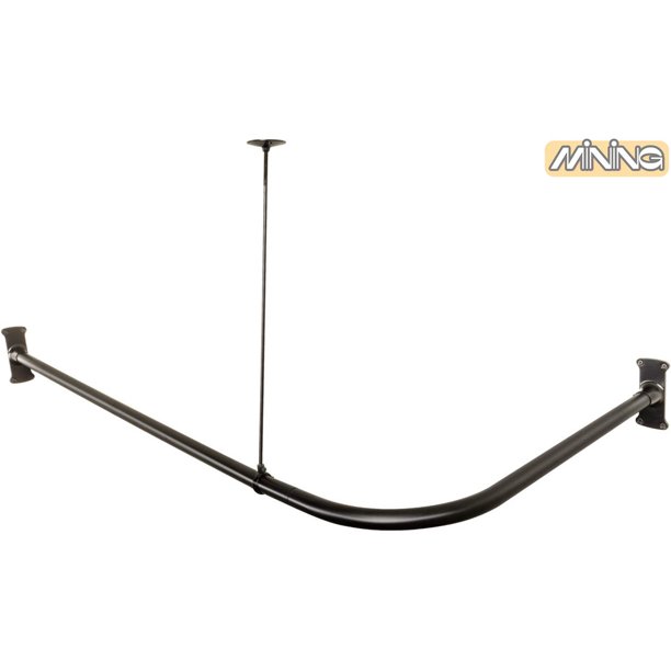 Lshaped shower curtain rod, shower curtain rod at the corner of bathroom bathtub, with ceiling