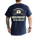 thumbnail image 5 of Need Prayer Tap My Shoulder T-Shirt, Christian Faith Tee for Men and Women, Inspirational Religious Graphic Shirt, Thoughtful Spiritual Gift Idea, 5 of 7