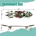 thumbnail image 2 of 31'' Complete Skateboard 7 Layer Canadian Maple Double Kick Deck Skateboards skull snake butterflies roses for tattoo Skate Board for Beginner Adult Gifts, 2 of 5