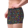 thumbnail image 2 of Sikiie Musical Notes Print Men's Boxer Briefs, Elastic Waistband Boxer Briefs Leggings-X-Large, 2 of 5