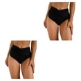 thumbnail image 3 of Jumpingount Calzoncillos de baño de diseño Simple para mujer, bañador para fiesta en la piscina, traje de baño para surf y esnórquel, ropa Negro L 2piezas, 3 of 6