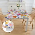 thumbnail image 2 of BANET Square Table Covers Flower Square Rectangle s for white, 2 of 7