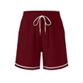 thumbnail image 5 of ByworldtasicNo Boundaries Women's Athletic Shorts Drawstring Elastic Waist Summer Beach Shorts with Pockets, 5 of 6