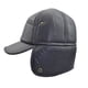 thumbnail image 2 of Boinas de cuero Cubierta de oreja de cuero para hombre Casquillo de cuero de invierno de mediana edad Gorra delantera de cuero ajustable ajustable (Negro), 2 of 5