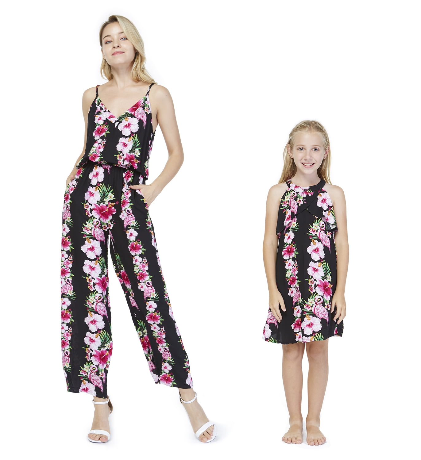 Matching Hawaiian Luau Mother Daughter 