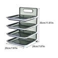 thumbnail image 3 of 1pc Foldable Side Dish Tray, Wall Mounted Kitchen Storage Rack, Vegetables Fruit Prepare Plate Hot Pot Dish Holder Tray Table Dish Organizer, Space Saver, Kitchen Accessories, 3 of 4