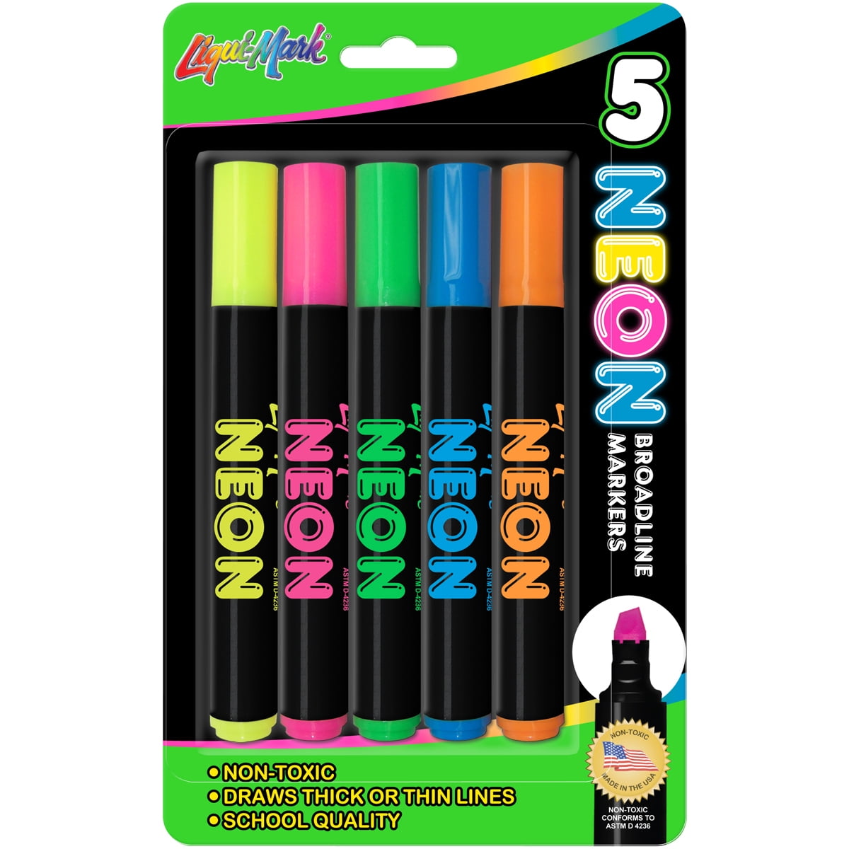 LiquiMark Watercolor Markers 5/PkgNeon Walmart Canada