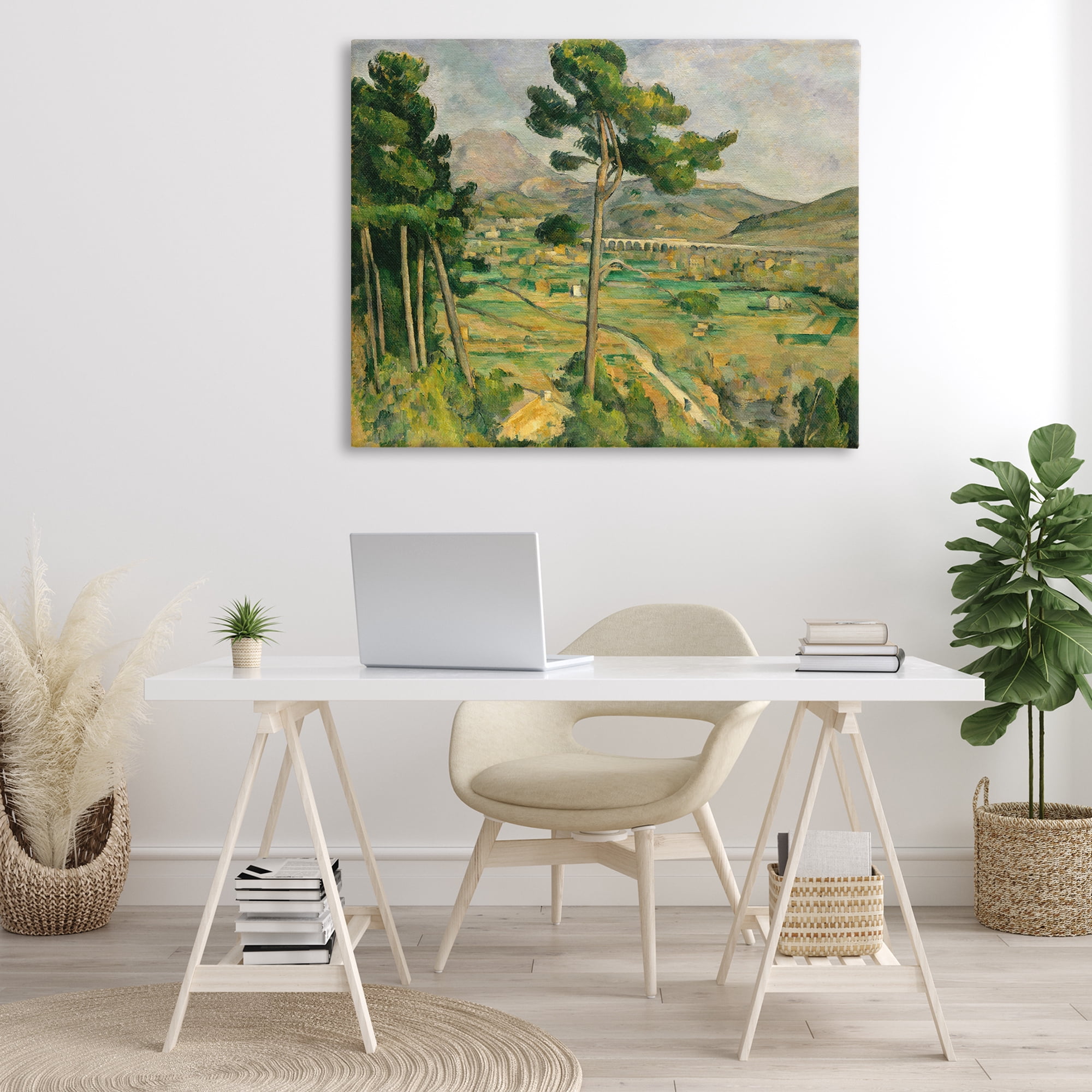 Stupell Industries Classic Cezanne Mont Sainte-Victoire Landscape & Nature Painting Wrapped Canvas Art Print Wall Art, 48 x 36