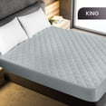 thumbnail image 2 of Funda de colchón Utopia Bedding acolchada, tamaño king size, gris claro, 2 of 7