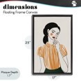 thumbnail image 4 of Stupell Industries Modern Woman in Orange Blouse Black Floating Frame Canvas Art, 17 x 25, by Omar Escalante, 4 of 8
