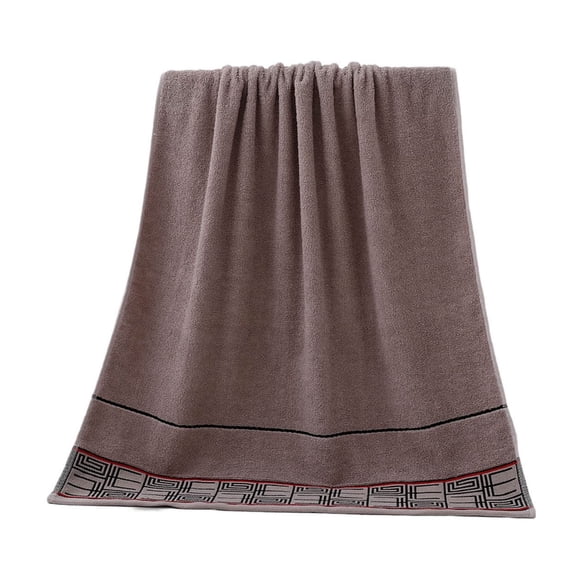 Shyuyusa Serviette de Bain en Coton 28x55 Pouces, Jacquard Teint au Fil, Serviette Épaissie Super Absorbante à Séchage Rapide, Grande Serviette pour la Maison et la Douche