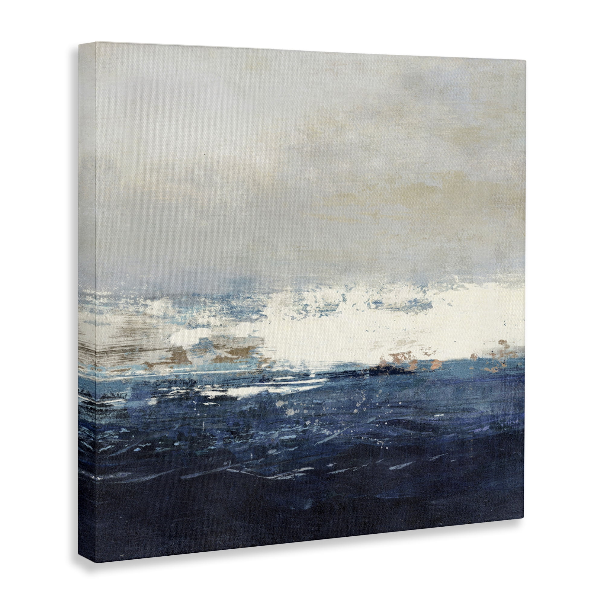 Stupell Industries Abstract Ocean Tide Abstract Painting Gallery Wrapped Canvas Art Print Wall Art, 24 x 24