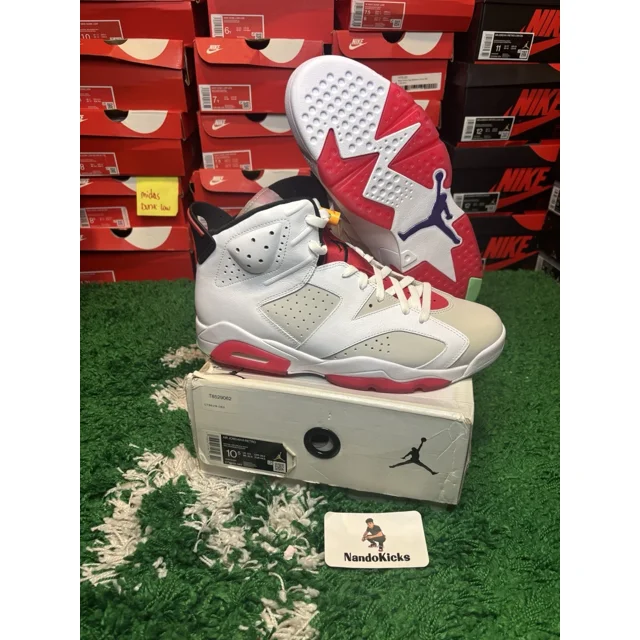 Ni - ke Air Jordan 6 Retro Hare Neutral Grey White Bugs Bunny CT8529-062 Men's Size 10.5