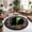 C, variant on Black 80cm Round Quilted 3D Optical Illusion Rug Soft Floor Mat For Halloween Living Room Entryway Household Decor