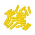 thumbnail image 4 of 20 Pcs Embouts en Caoutchouc 3mm(1/8 Pouces) ID Vinyle PVC Tube Rond Couvercle de Boulon Protecteur de Filetage Jaune, 4 of 5