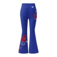thumbnail image 6 of FNFYFH Womens Yoga Pants High Elastic Waist Flare Workout Pants Floral Print Bell Bottom Casual Pants, 6 of 8