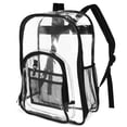 thumbnail image 4 of Clear Backpack For School, Heavy Duty Pvc Transparent Backpack Multiple Pockets Bookbag For College Workplace Concert Work Security Travel Festival, Black, 4 of 8