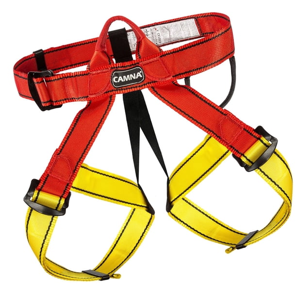 Arnés de escalada de medio cuerpo que lleva 800 KG, entrenamiento de escalada de árboles con cinturón de seguridad seguro 红黄色 Cola arnés de escalada en roca